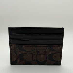 Coach Black and Brown Card Holder